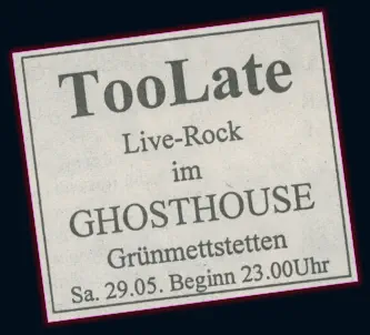 TooLate Lord Sinclair im Ghosthouse Grünmettstetten